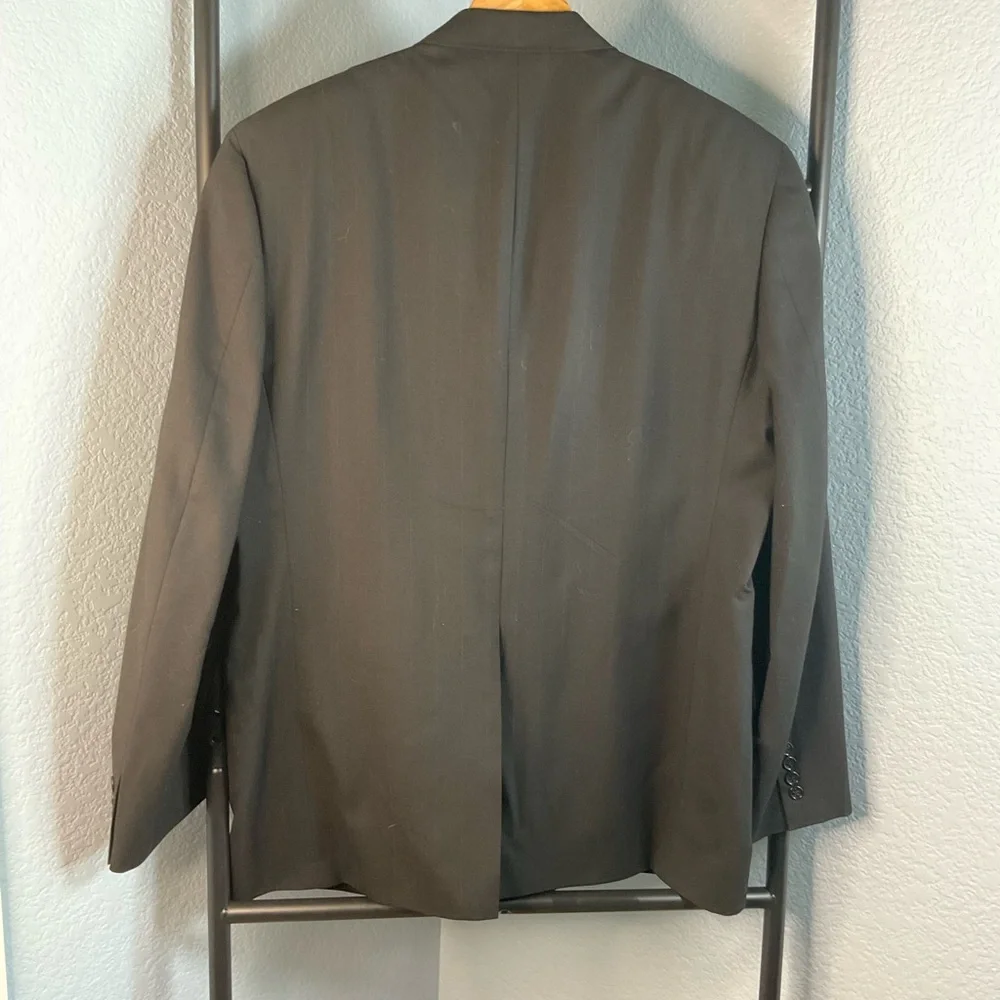 Hart Schaffner Marx Men's Black Wool Blazer 48L
